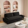 73.2" Queen Pull Out Sofa Bed,3-in-1 Convertible Sleeper Sofa,Multi-Functional Velvet Loveseat Bed,Black(Old Sku:W1885P154641/W1885P214788)