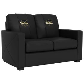Silver Loveseat with Philadelphia Phillies City Connect Wordmark Logo