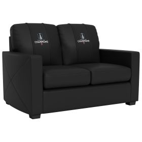 Silver Loveseat with Florida Panthers 2025 Champions Logo
