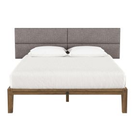 Jaxx Panelist Modern Padded Headboard – Set of 4 Wall Mounted Panels (Each 11.25" x 38") - King, Havana Brown Microvelvet