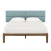 Jaxx Panelist Modern Padded Headboard – Set of 4 Wall Mounted Panels (Each 11.25" x 38") - King, Surf Turquoise Microvelvet