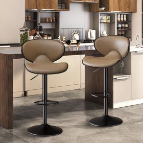 The stools in the bar are made of PU leather. It's suitable to enjoy breakfast at the kitchen counter, have coffee in the cafe and relax in the p