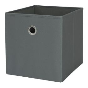 Collapsible Fabric Cube Storage Bin, Soothing Grey