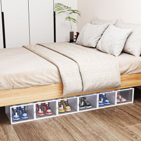 White, Big Size, 12PCS, 36*28*21cm, Shoe Box, Plastic Mesh, Freely Combinable