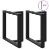 Dining Table Legs T-Shaped 2 pcs Black 31.5"x13.8"x(28.3"-28.7") Steel