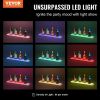 VEVOR Wall Mounted LED Lighted Liquor Bottle Display Home Bar Shelf 30" 1-Step