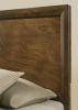 Strong Look Transitional Style 1pc Queen Size Bed Walnut Wooden Panel Bedframe High HB Bedroom Furniture
