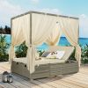 U_Style Adjustable Sun Bed With Curtain,High Comfort,With 3 Colors (old sku:WY000312AAA)
