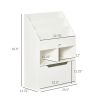 HOMCOM Kids Bookcase and Toy Storage, White Multi-Shelf Organizer with Drawer for Bedroom, Playroom