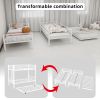 Heavy-duty Sturdy Meta Twin over Twin Bunk Bed/l/ Noise Reduced/ Safety Guardrail/No Box Spring Needed,White