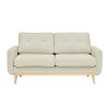 67.7" Wide Mid-Century Modern Upholstered Tufted Loveseat Sofa With Wooden Legs