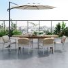 Outdoor Dining Chair Set of 2, Wicker Rattan Woven Patio Chairs, Outdoor Armchair Seating for Patio Backyard Poolside Balcony