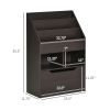 HOMCOM Kids Bookcase, Multi-Shelf Organizer with Mobile Drawer, Brown Storage for Books, Magazines, Toys in Bedroom, Playroom