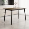 Modern minimalist wood grain tabletop dining table, stylish dining table, kitchen dining table, sturdy and durable, easy to assemble