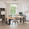 Dining Table Legs T-Shaped 2 pcs Black 31.5"x13.8"x(28.3"-28.7") Steel