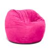 Jaxx Saxx 3 Foot Round Bean Bag w/ Removable Cover, Fuchsia