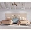 Jaxx Panelist Modern Padded Headboard – Set of 4 Wall Mounted Panels (Each 11.25" x 30") - Queen, Dune Beige Microvelvet