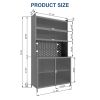 73'' Tall Kitchen Pantry Cabinet , 6 Level Flip Door with Pegboard Spacious, Adjustable & Stylish Metal Pantry Storage Cabinet