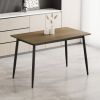Modern minimalist wood grain tabletop dining table, stylish dining table, kitchen dining table, sturdy and durable, easy to assemble