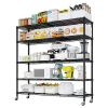 Heavy Duty Storage Shelves 59.06" W Wire Shelving Unit with Wheels 3125LBS NSF Metal Shelves for Storage Adjustable Garage Storage Rack Pantry Shelf C