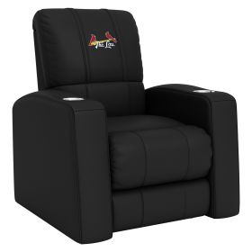 Relax Home Theater Recliner with St Louis Cardinals City Connect The Lou Logo (Material: Commercial Grade Synthetic Leather)