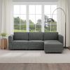 The multi-person modular combination sofa has storage space under each seat, making it convenient for you to organize your personal items neatly.