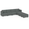 The multi-person modular combination sofa has storage space under each seat, making it convenient for you to organize your personal items neatly.
