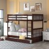 Twin-Over-Twin Bunk Bed with Ladders and Two Storage