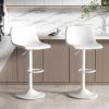 Black Minimalist Bar Stool Set (2 PCS) with Concrete Coffee Counter