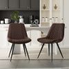 A set of 2 dining bar chairs without armrests is suitable for home, kitchen, dining room, bar and coffee shop