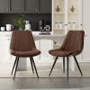 A set of 2 dining bar chairs without armrests is suitable for home, kitchen, dining room, bar and coffee shop