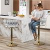 Set of 2 Velvet Bar Stools, Counter Height Stools with Low Back, Gold Swivel Bar Chairs for Kitchen Island, Bar