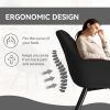The two-piece set of dining bar chairs features a modern, ergonomically designed curved backrest, armrests and seat cushion, suitable for coffee shops