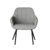 The two-piece set of dining bar chairs features a modern, ergonomically designed curved backrest, armrests and seat cushion, suitable for coffee shops