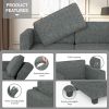The multi-person modular combination sofa has storage space under each seat, making it convenient for you to organize your personal items neatly.