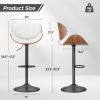 Swivel Bar Stools Set of 1, Seat Adjustable Height 24-33IN Bentwood Barstools with Back & Footrest