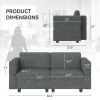 The multi-person modular combination sofa has storage space under each seat, making it convenient for you to organize your personal items neatly.