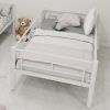 Twin Over Twin Metal Bunk Bed for Kids Boys Girls,Metal Structure Bedframe with Ladders & Guardrail,Convertible 2 Beds,No Spring Box Required