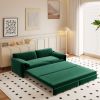 66" Queen Pull Out Sofa Bed, 3-in-1 Convertible Sleeper Sofa with Side Storage,Multi-Functional Velvet Loveseat Bed for Living Room,Bedroom,Apartment
