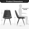 A set of 2 dining bar chairs without armrests is suitable for home, kitchen, dining room, bar and coffee shop