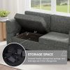 The multi-person modular combination sofa has storage space under each seat, making it convenient for you to organize your personal items neatly.