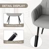 The two-piece set of dining bar chairs features a modern, ergonomically designed curved backrest, armrests and seat cushion, suitable for coffee shops
