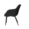 The two-piece set of dining bar chairs features a modern, ergonomically designed curved backrest, armrests and seat cushion, suitable for coffee shops