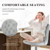 Velvet Bar Stools Set of 2 with Backrest - Swivel & Footrest - 30'' Counter Height