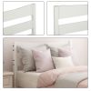 Twin Size Wood Platform Bed with Headboard and Wooden Slat Support