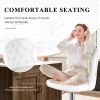 Velvet Bar Stools Set of 2 with Backrest - Swivel & Footrest - 30'' Counter Height