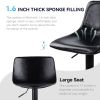 Black Minimalist Bar Stool Set (2 PCS) with Concrete Coffee Counter