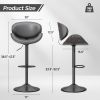 Swivel Bar Stools Set of 1, Seat Adjustable Height 24-33IN Bentwood Barstools with Back & Footrest