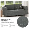 The multi-person modular combination sofa has storage space under each seat, making it convenient for you to organize your personal items neatly.