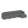 The multi-person modular combination sofa has storage space under each seat, making it convenient for you to organize your personal items neatly.